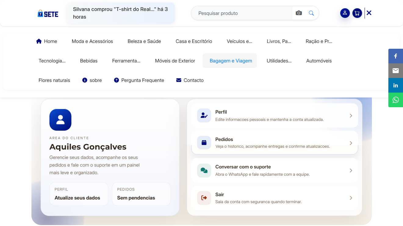 7Sete Angola Dashboard